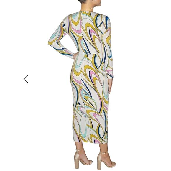 Rachel Rachel Roy Faux WrapDress Women’s Large Nola Swirl Print - Picture 2 of 8